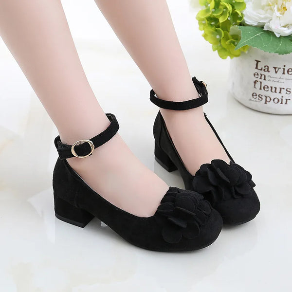 Princess Dress Suede Flower Shoes