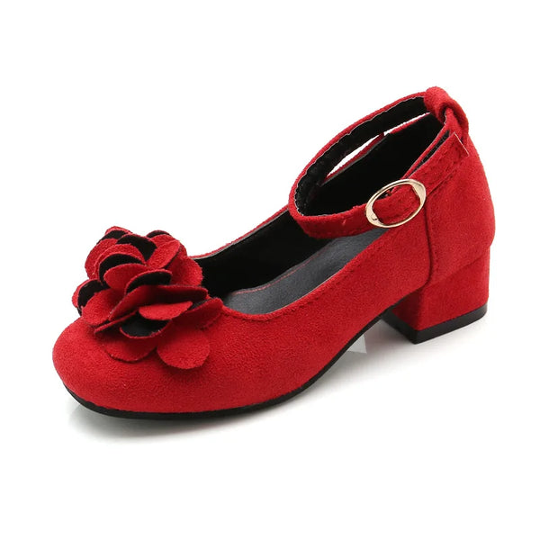 Princess Dress Suede Flower Shoes