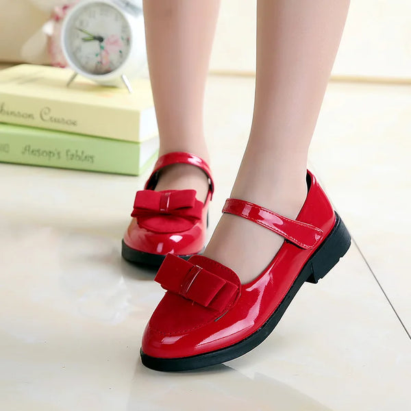 Bow Patent Leather Princess Shoes