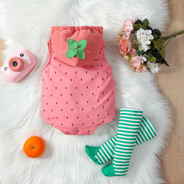 Newborn Sleeveless Hooded Jumpsuit